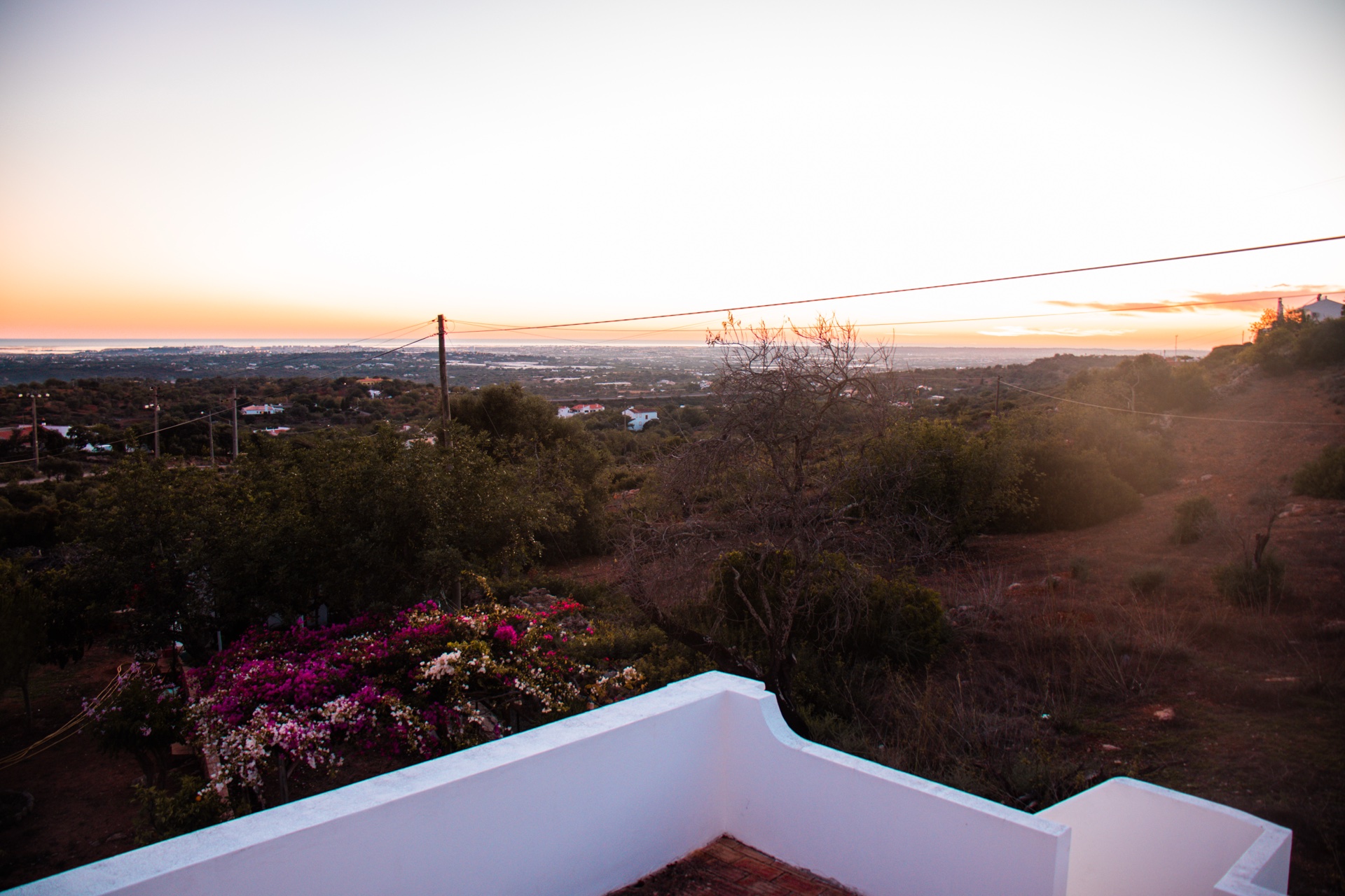 Terraço com vista para o mar